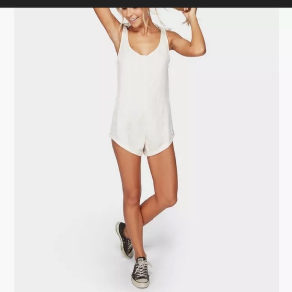 Billabong Linen Playsuit Size AU 12 Beige NWT - Picture 3 of 5